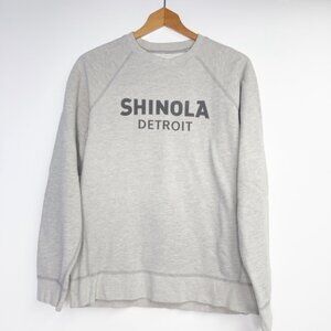 Shinola Detroit Logo Gray Crewneck Sweatshirt Size Large Unisex